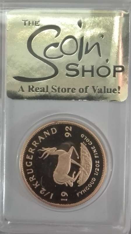 1992 KRUGER RAND PROOF HALF OUNCE
